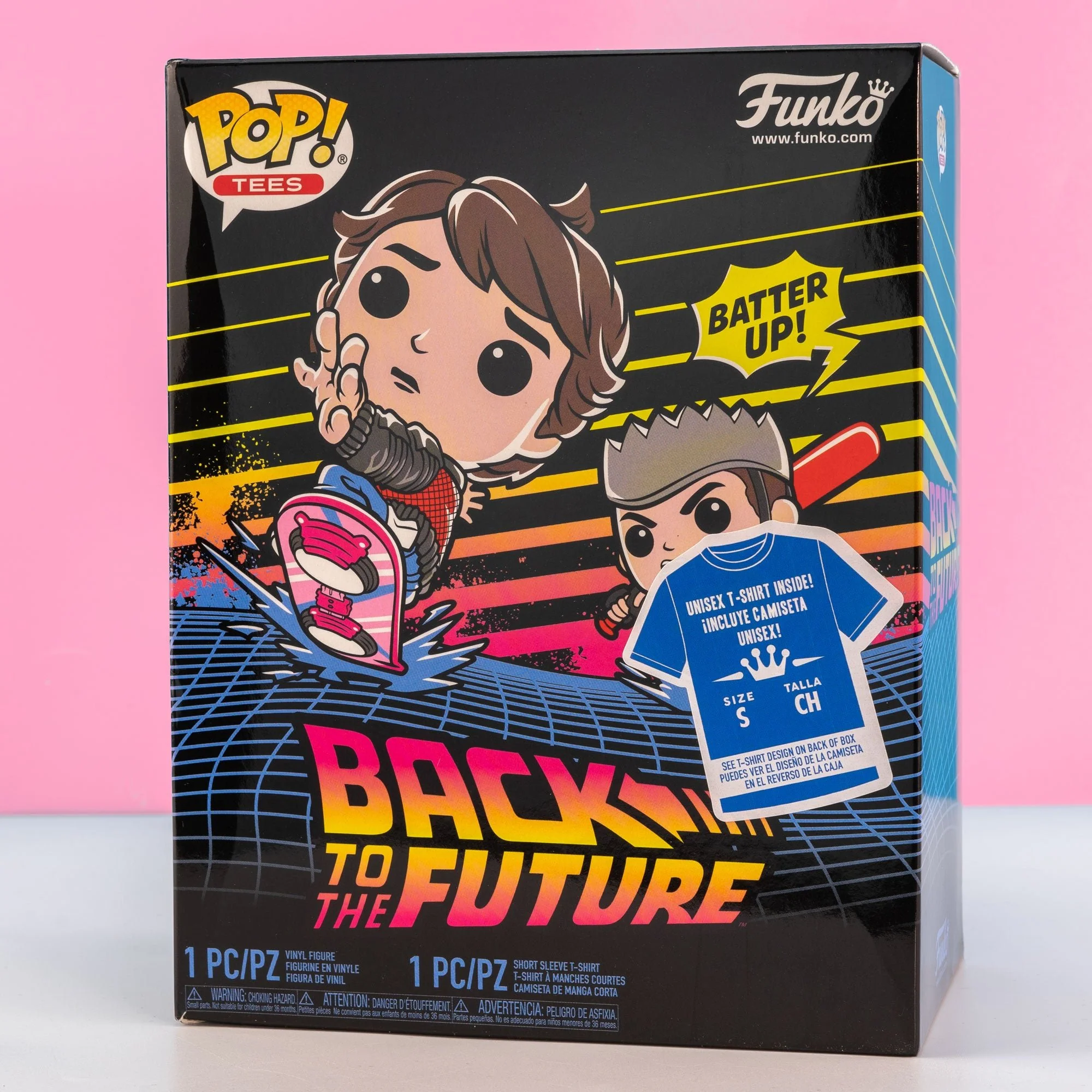 Back to the Future Marty with Hoverboard Pop! Vinyl and Tee Set - Image 2