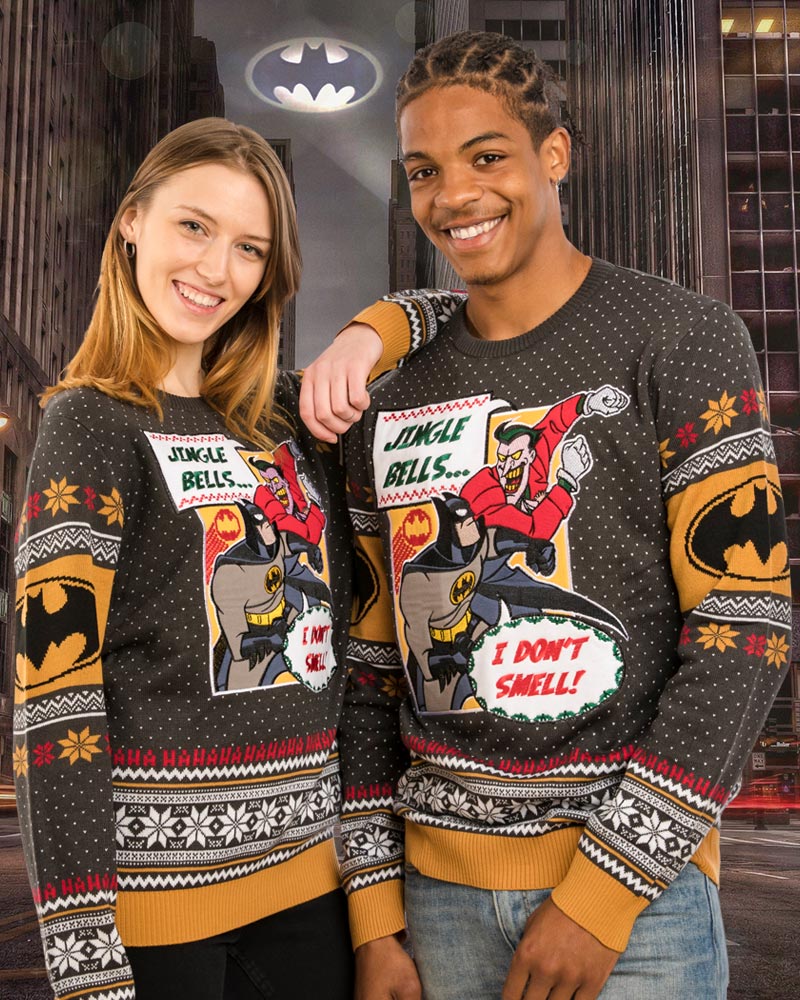 Batman Jingle Bells Knitted Christmas Jumper / Sweater - Image 4