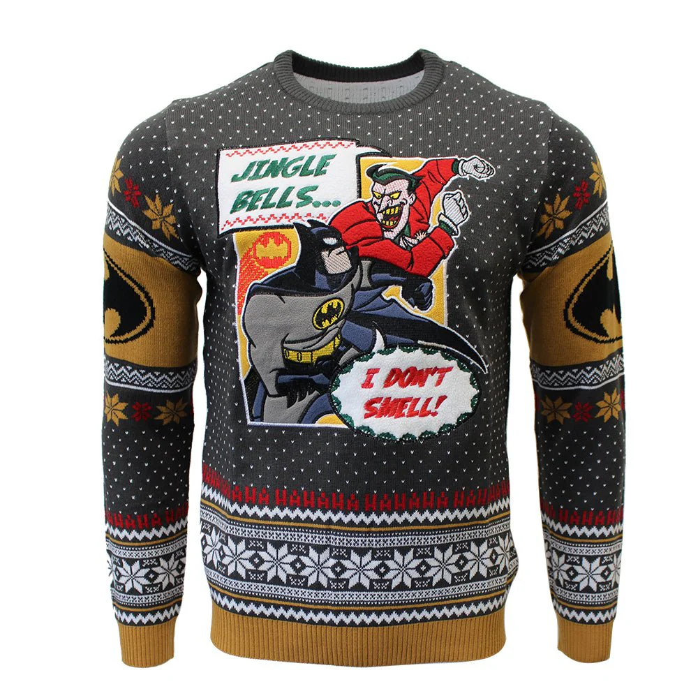 Batman Jingle Bells Knitted Christmas Jumper / Sweater - Image 8