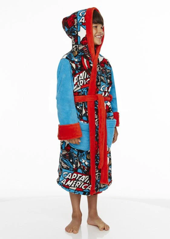 Captain America Kids Bath Robe - Image 2
