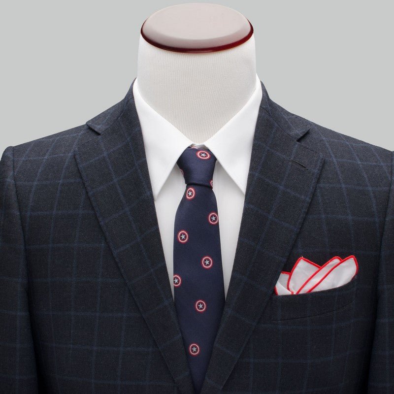 Captain America Navy Silk Tie - Image 4