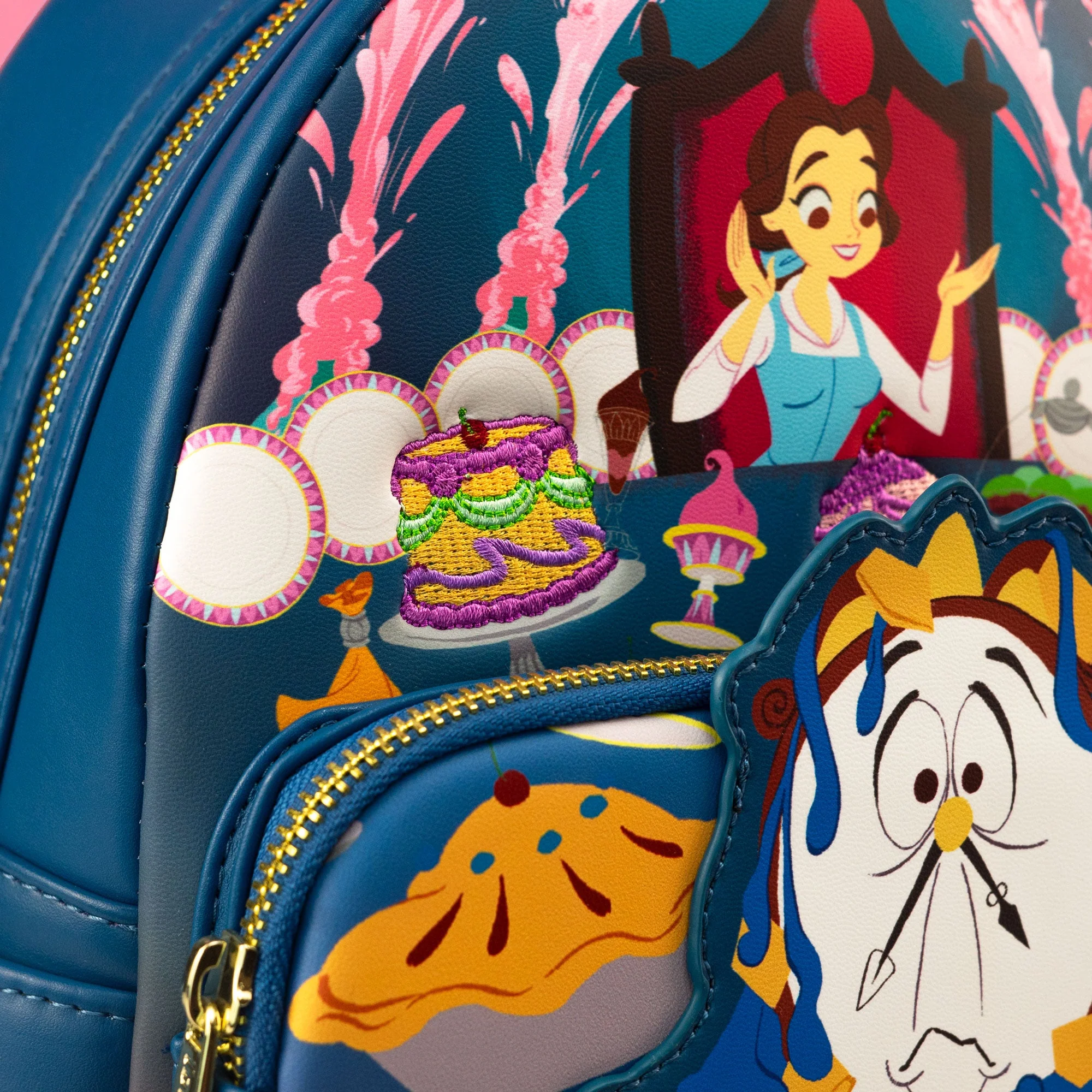 Loungefly x Disney Beauty and The Beast Cogsworth Be Our Guest Mini Backpack - Image 3