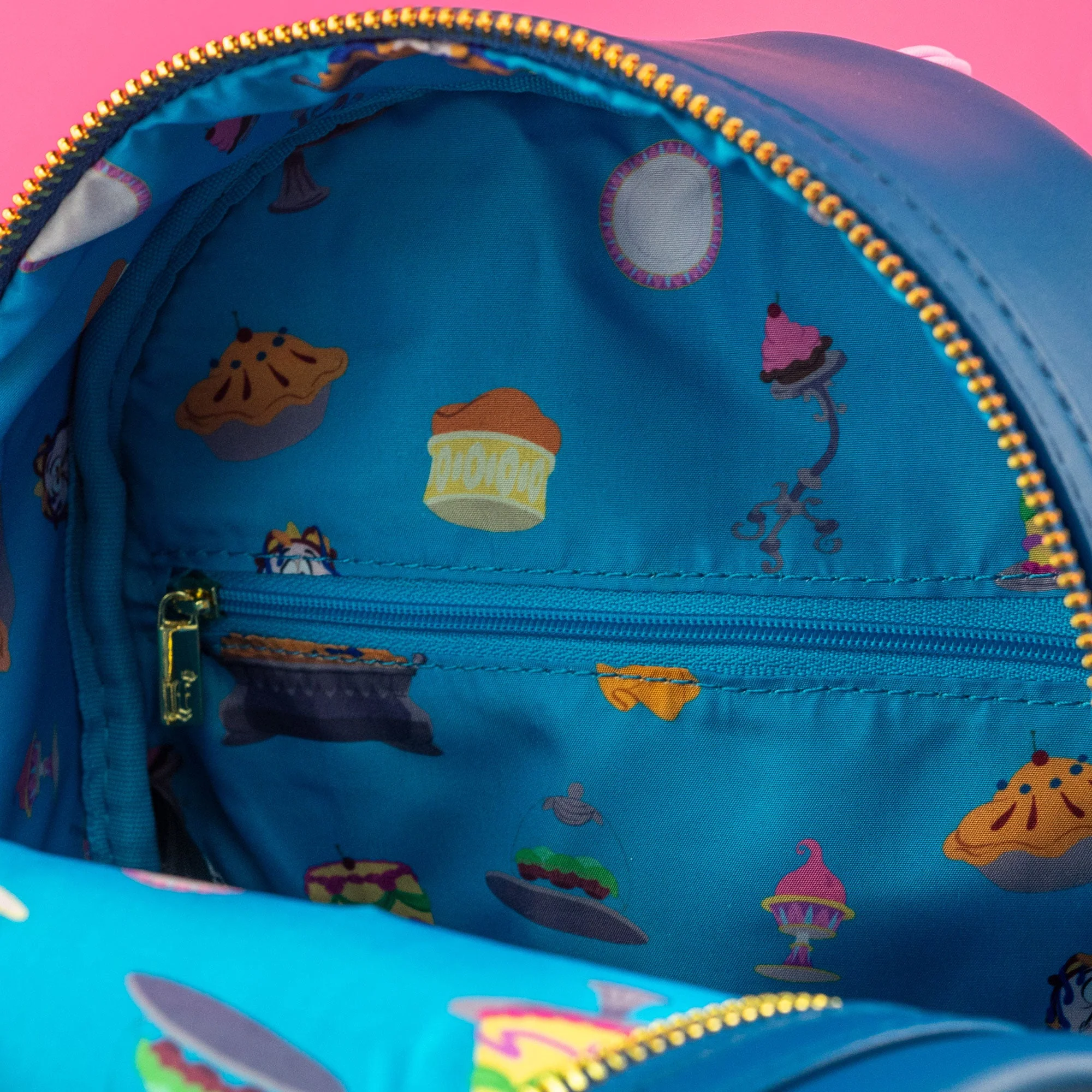Loungefly x Disney Beauty and The Beast Cogsworth Be Our Guest Mini Backpack - Image 6