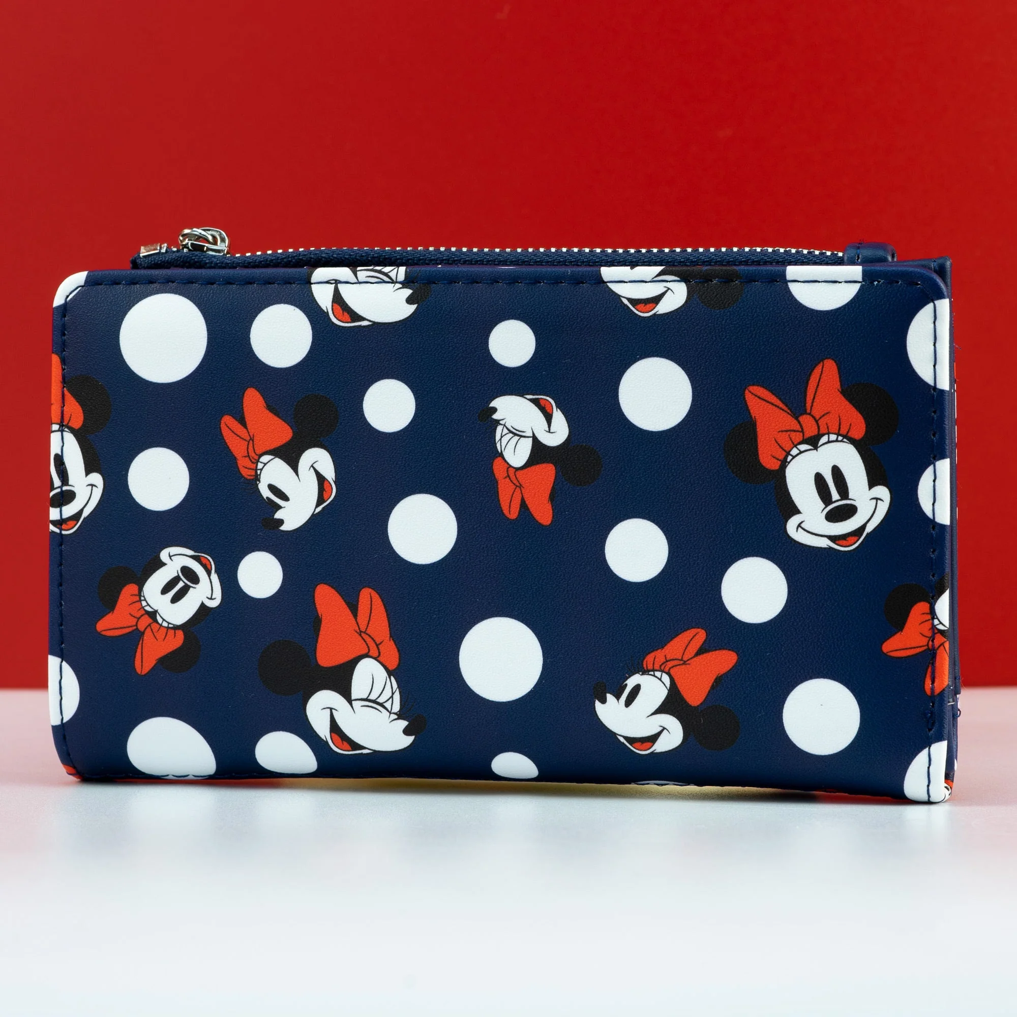 Loungefly x Disney Minnie Mouse Blue Polka Dot AOP Purse - Image 2