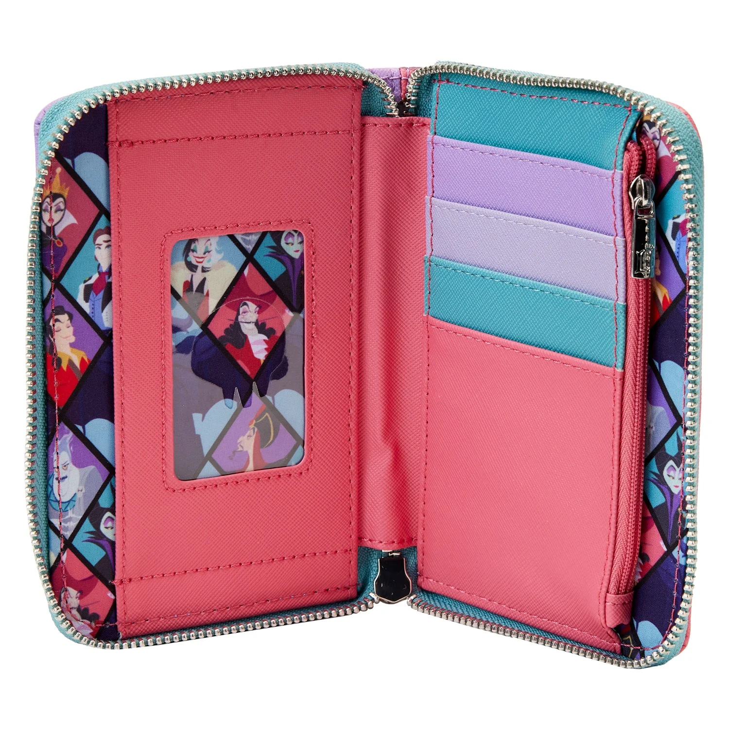 Loungefly x Disney Villains Colour Block Wallet - Image 4
