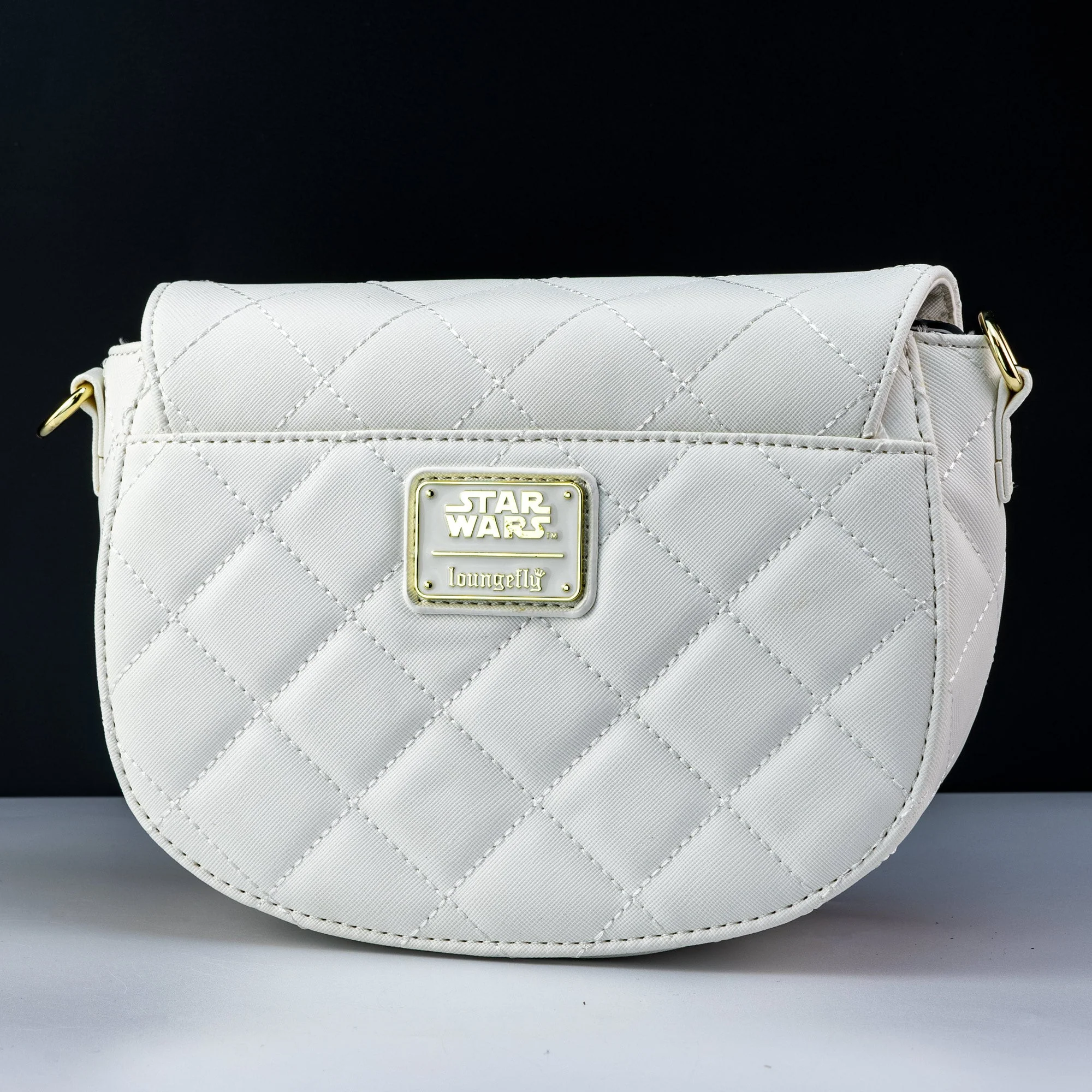 Loungefly x Star Wars White Gold Rebel Mini Saddle Crossbody Bag - Image 2