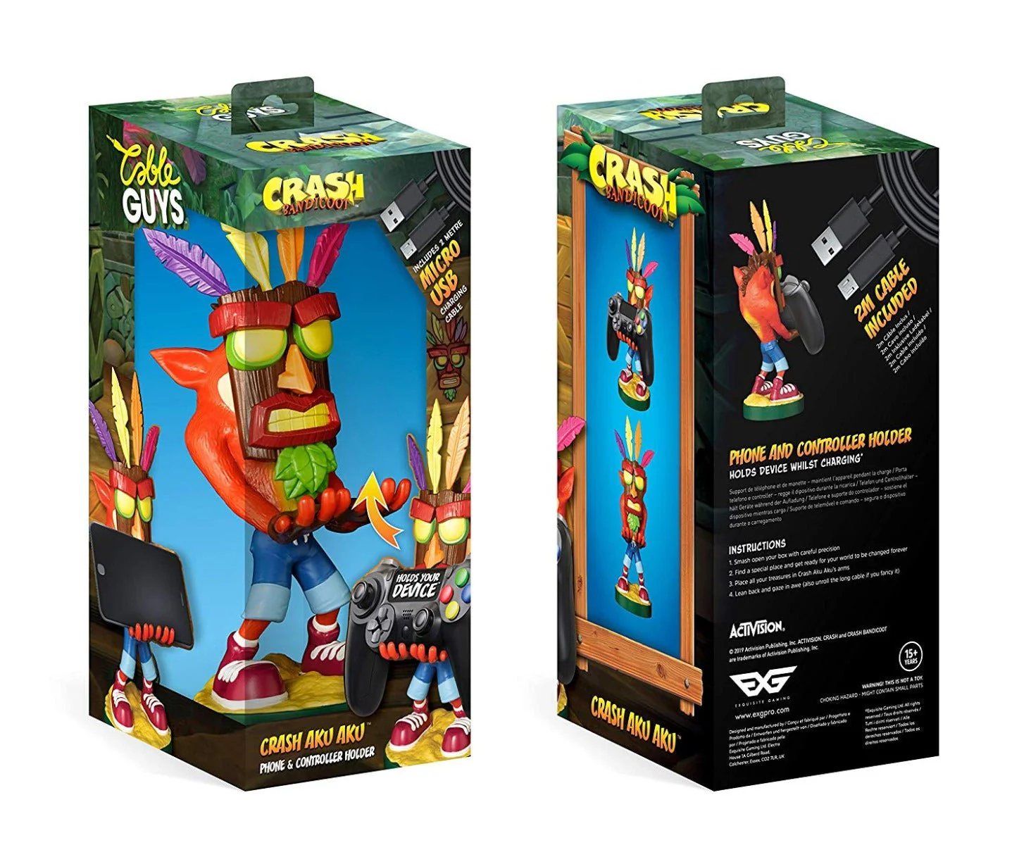 Crash Bandicoot Aku Aku Cable Guy Controller & Smartphone Stand - Image 6
