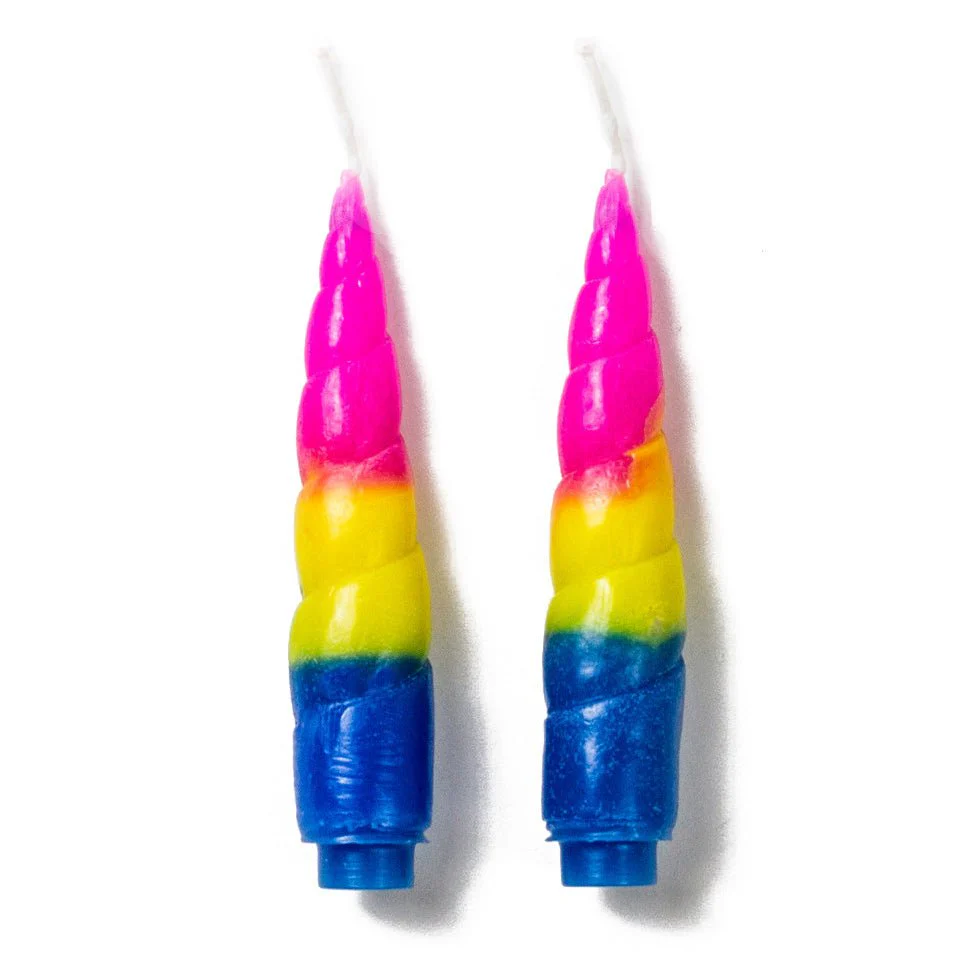 Crying Unicorn Candle - 2 Spare Rainbow Candles