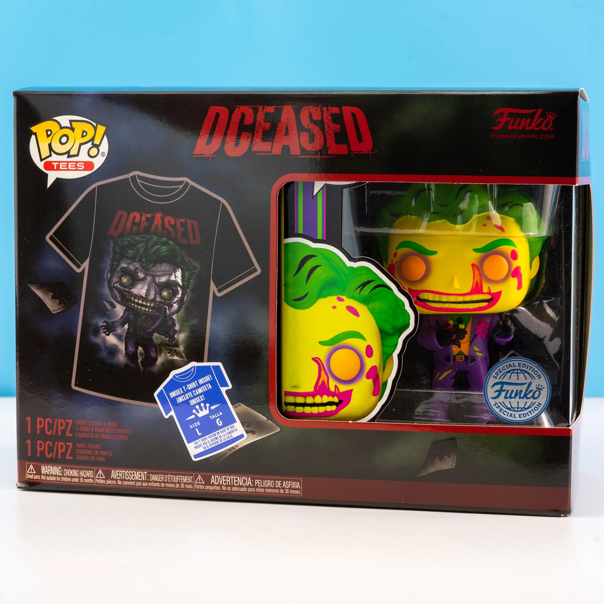 DC Comics DCeased The Joker Pop! Vinyl and Tee Set - Image 2