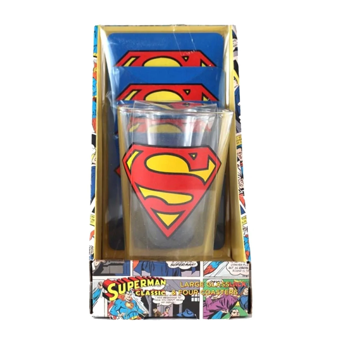DC Comics Superman Glass & Coaster Set - Image 2