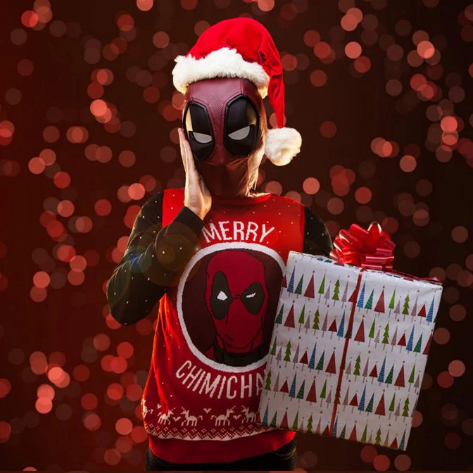 Deadpool Knitted Christmas Jumper / Sweater - Image 2