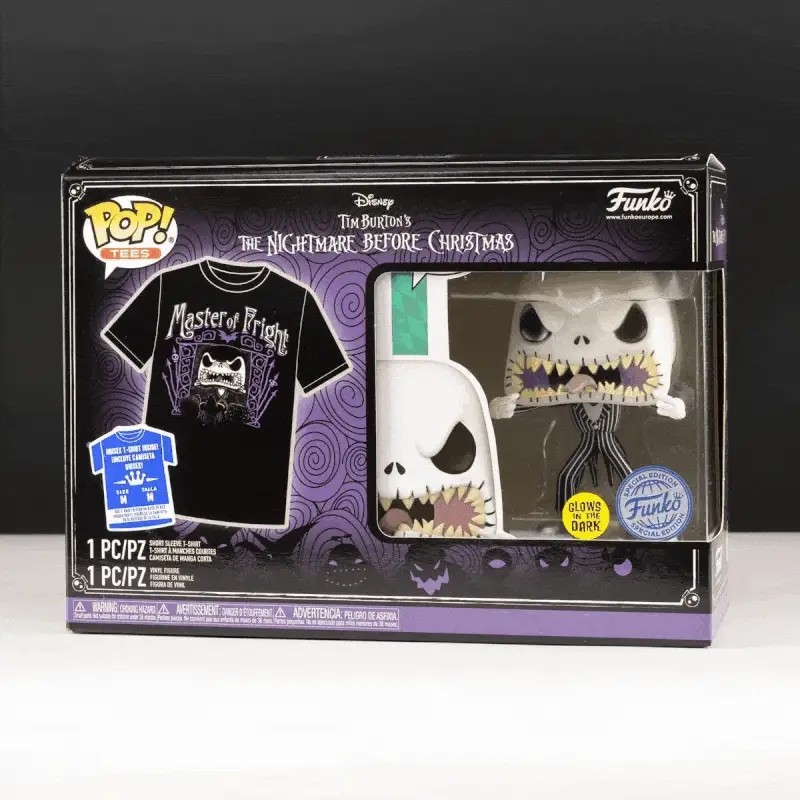 Disney Nightmare Before Christmas Jack Skellington Pop! Vinyl and Tee Set - Image 2