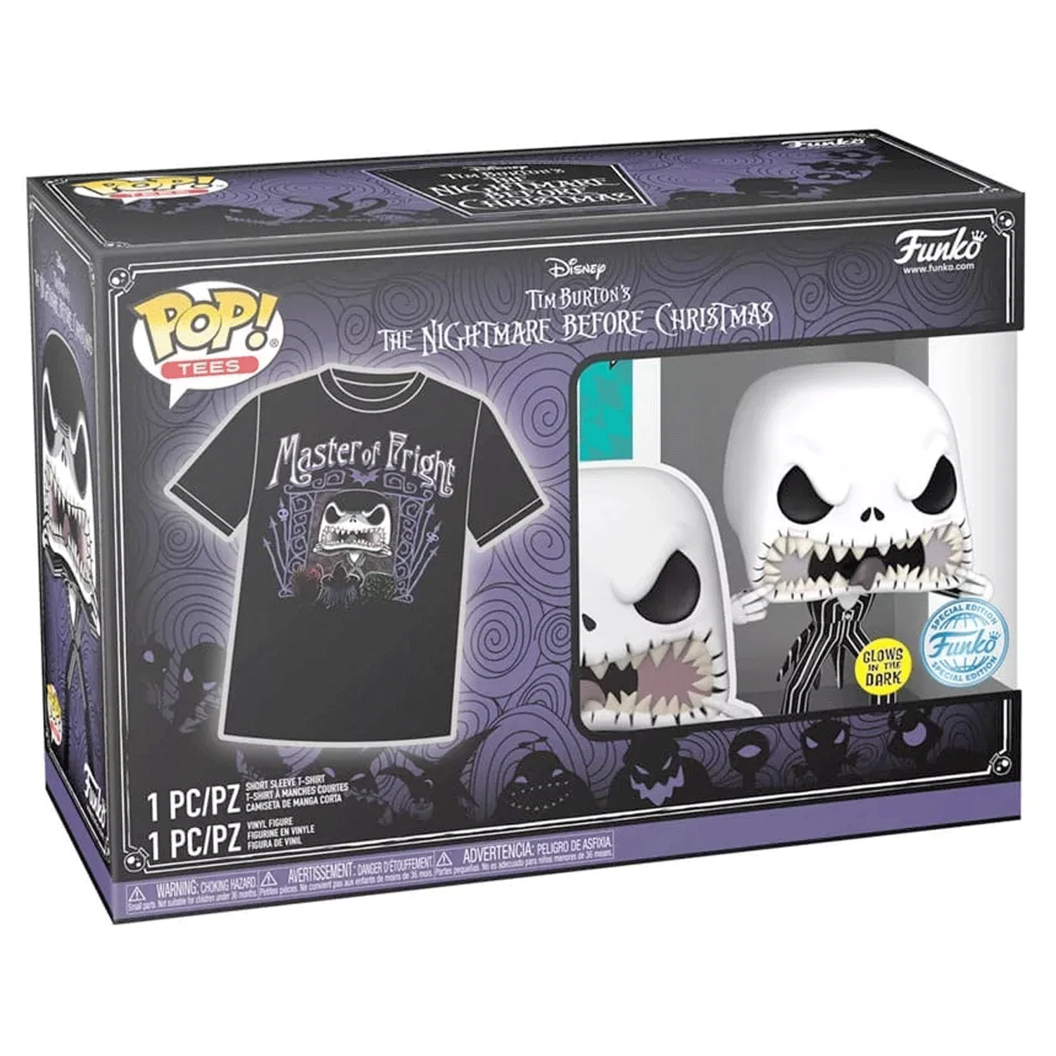 Disney Nightmare Before Christmas Jack Skellington Pop! Vinyl and Tee Set - Image 4