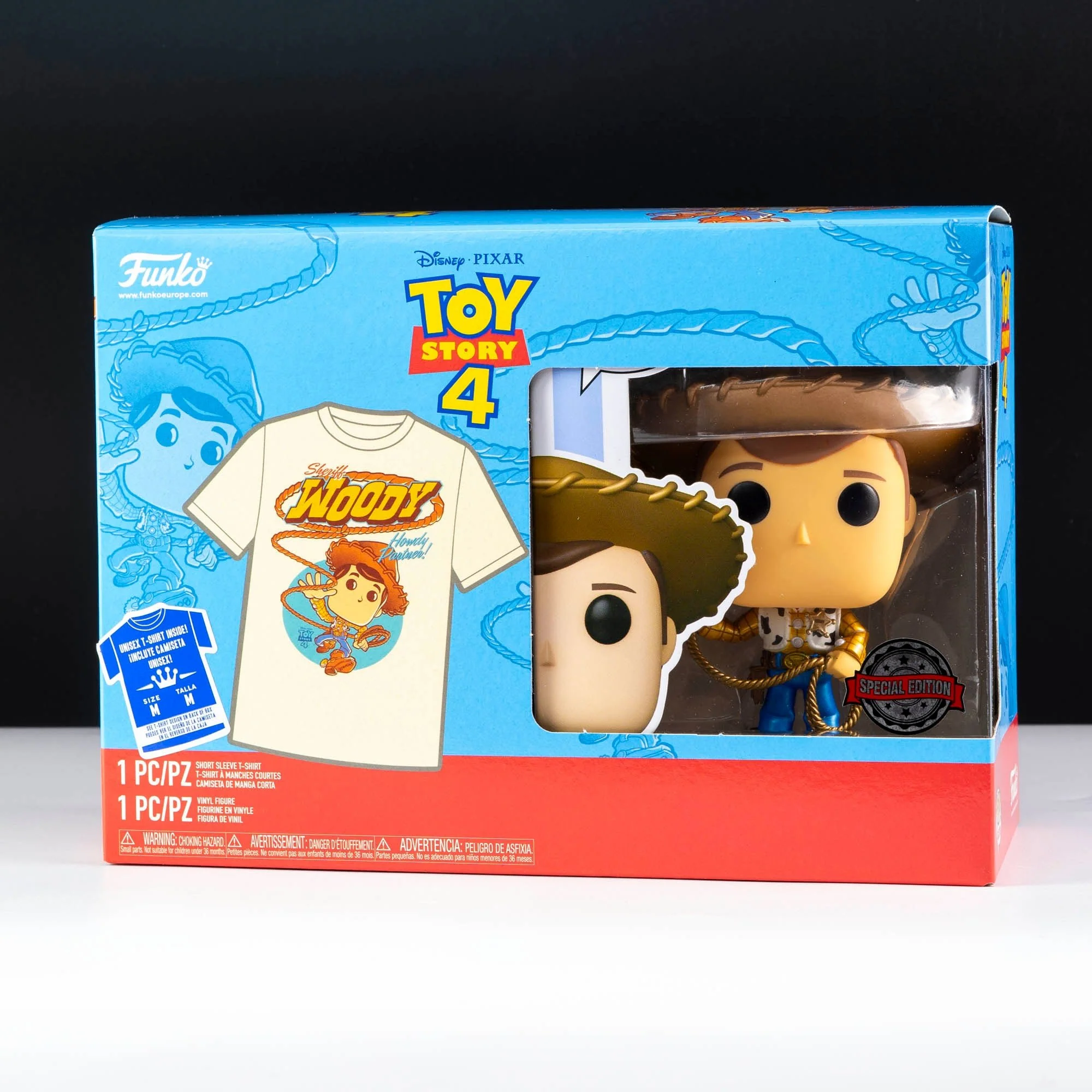 Disney Pixar Toy Story Woody Pop! Vinyl and Tee Set - Image 2