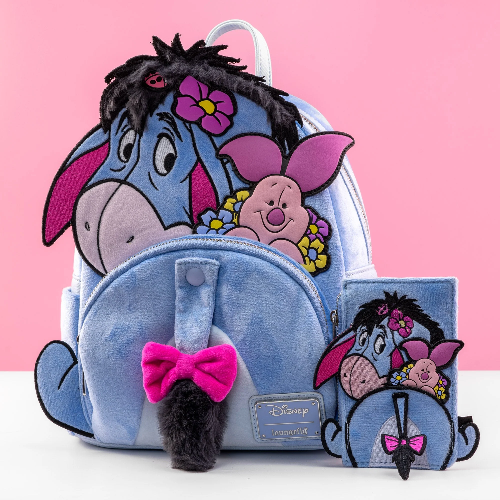 Loungefly x Disney Winnie the Pooh Eeyore & Piglet Plush Mini Backpack - Image 8