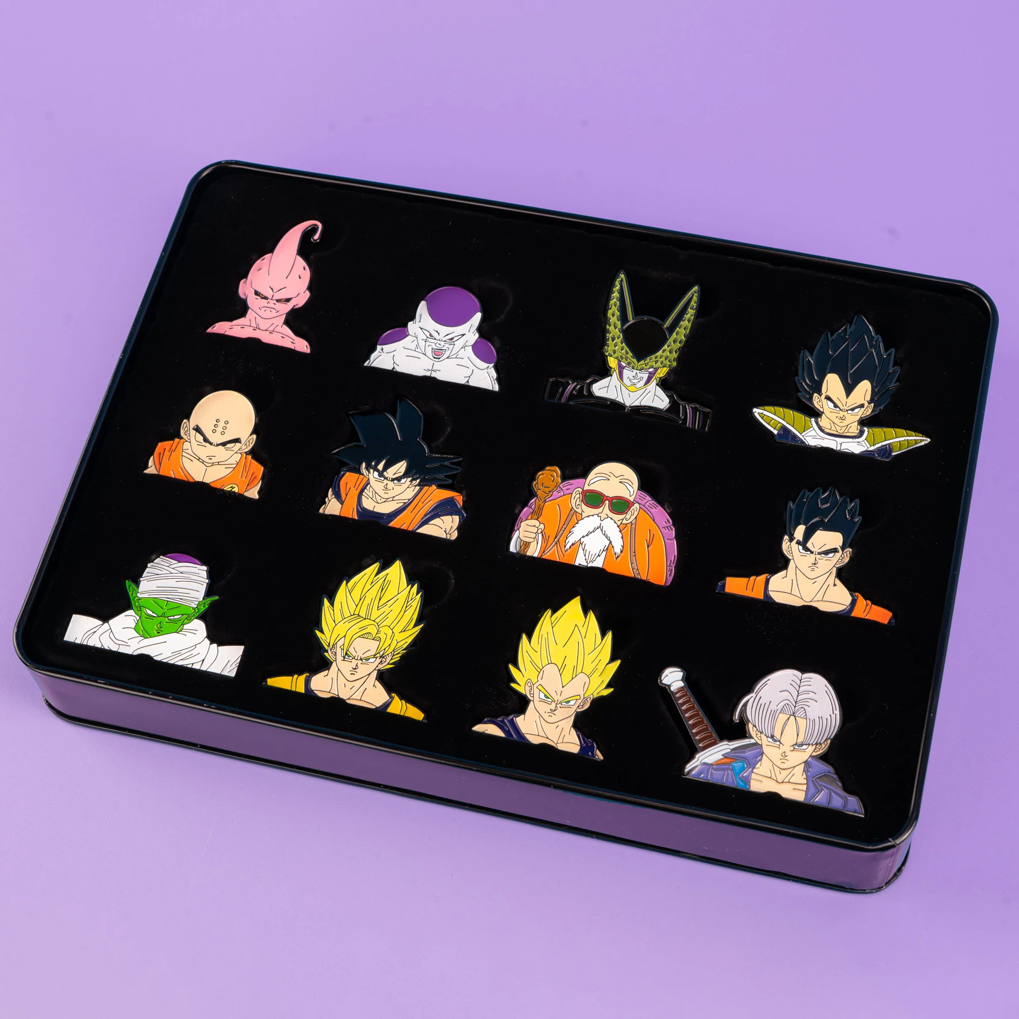 Dragon Ball Z 12 Character Enamel Pin Set with Collectors Tin - Image 2