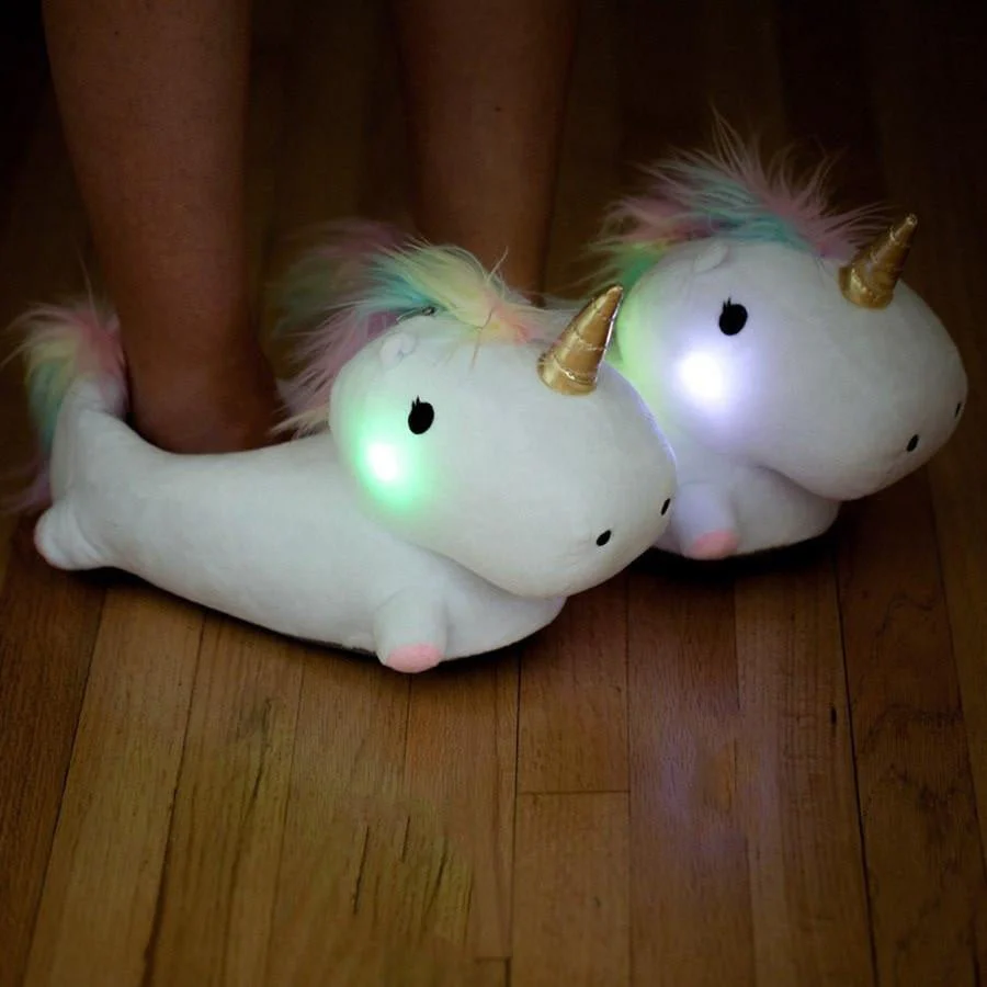 Enchanted Light-Up Unicorn Slippers - Image 2