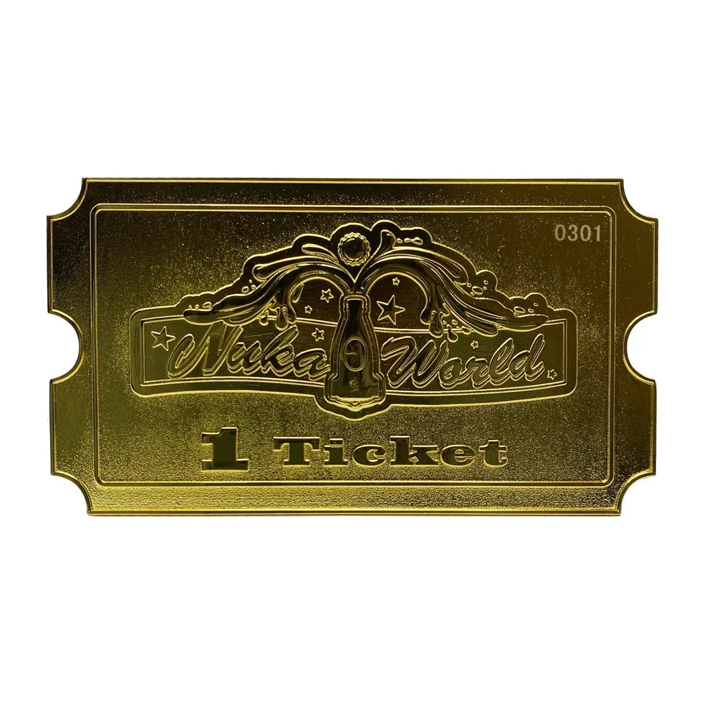 Fallout Limited Edition Nuka World 24K Gold Plated Ticket - Image 2