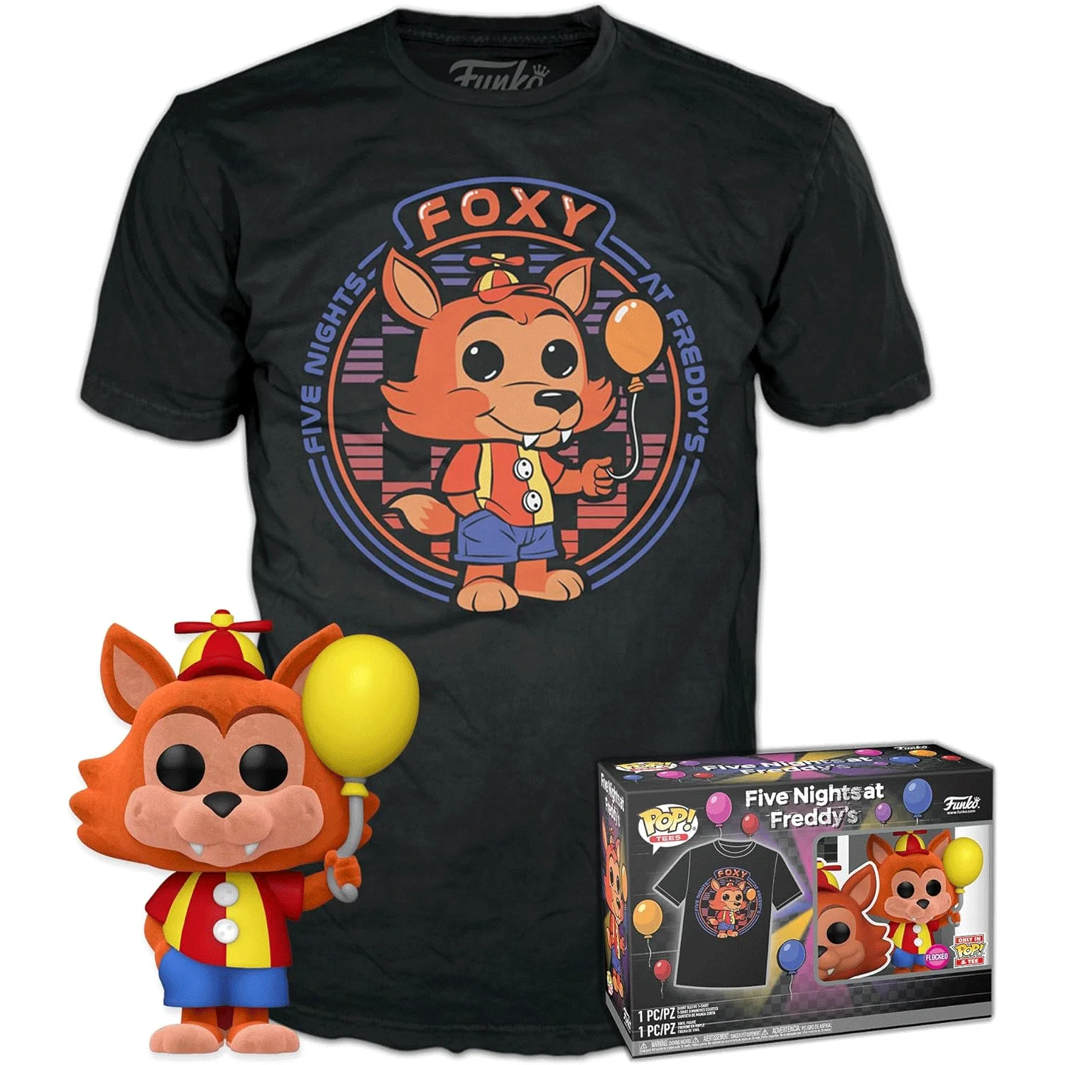 FNAF Balloon Foxy Pop! Vinyl and Tee Set - Image 3