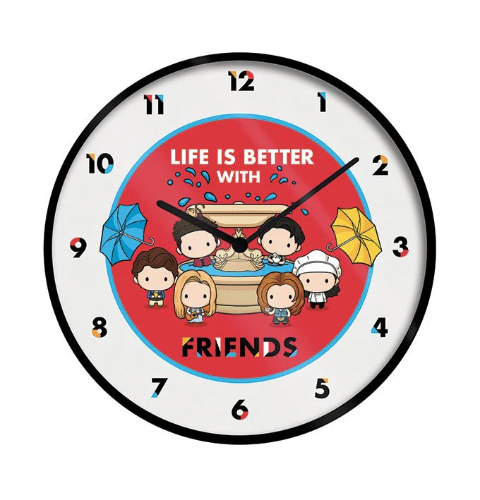 Friends Chibi Artwork Wall Clock