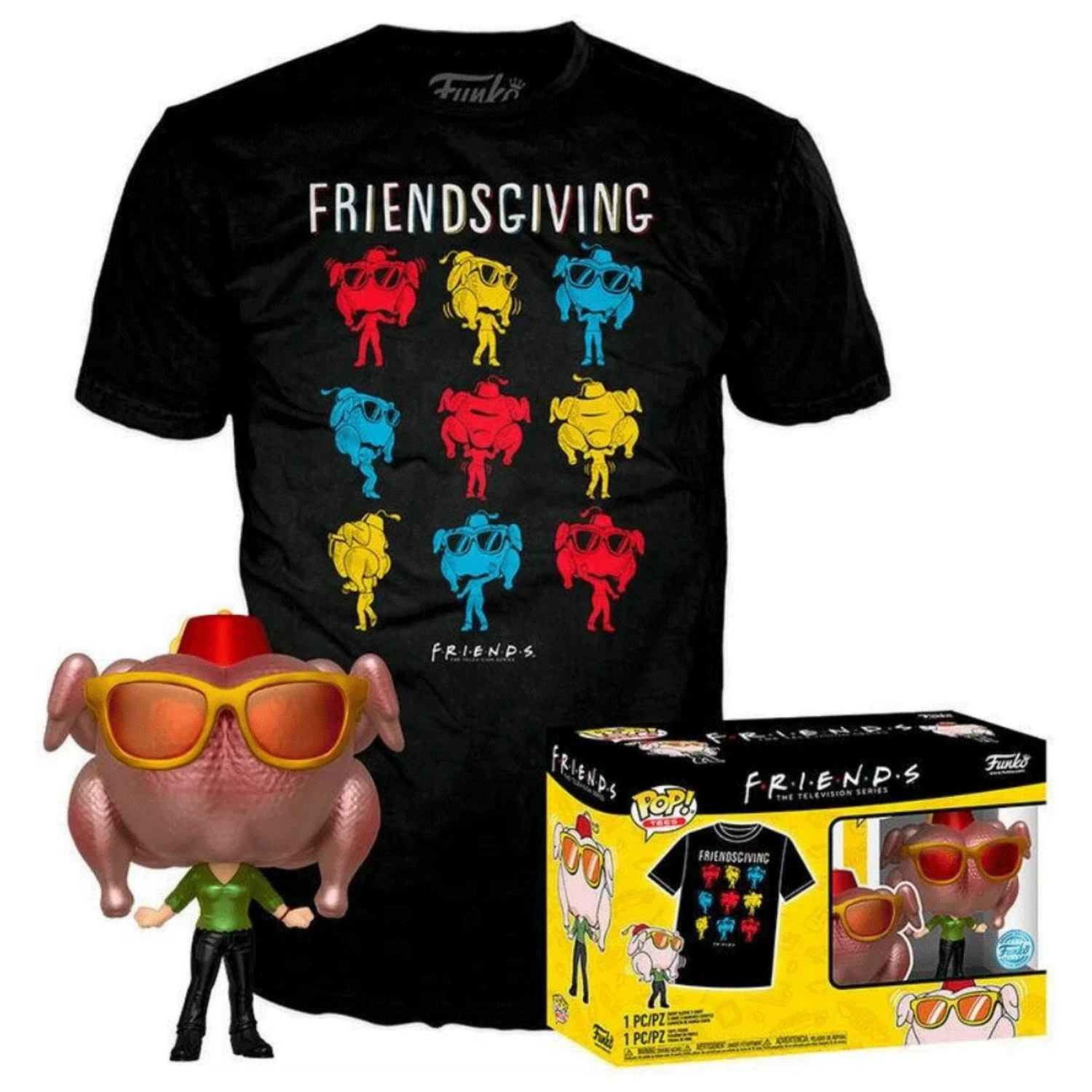 Friends Monica with Turkey Pop! Vinyl and Tee Set - Image 3