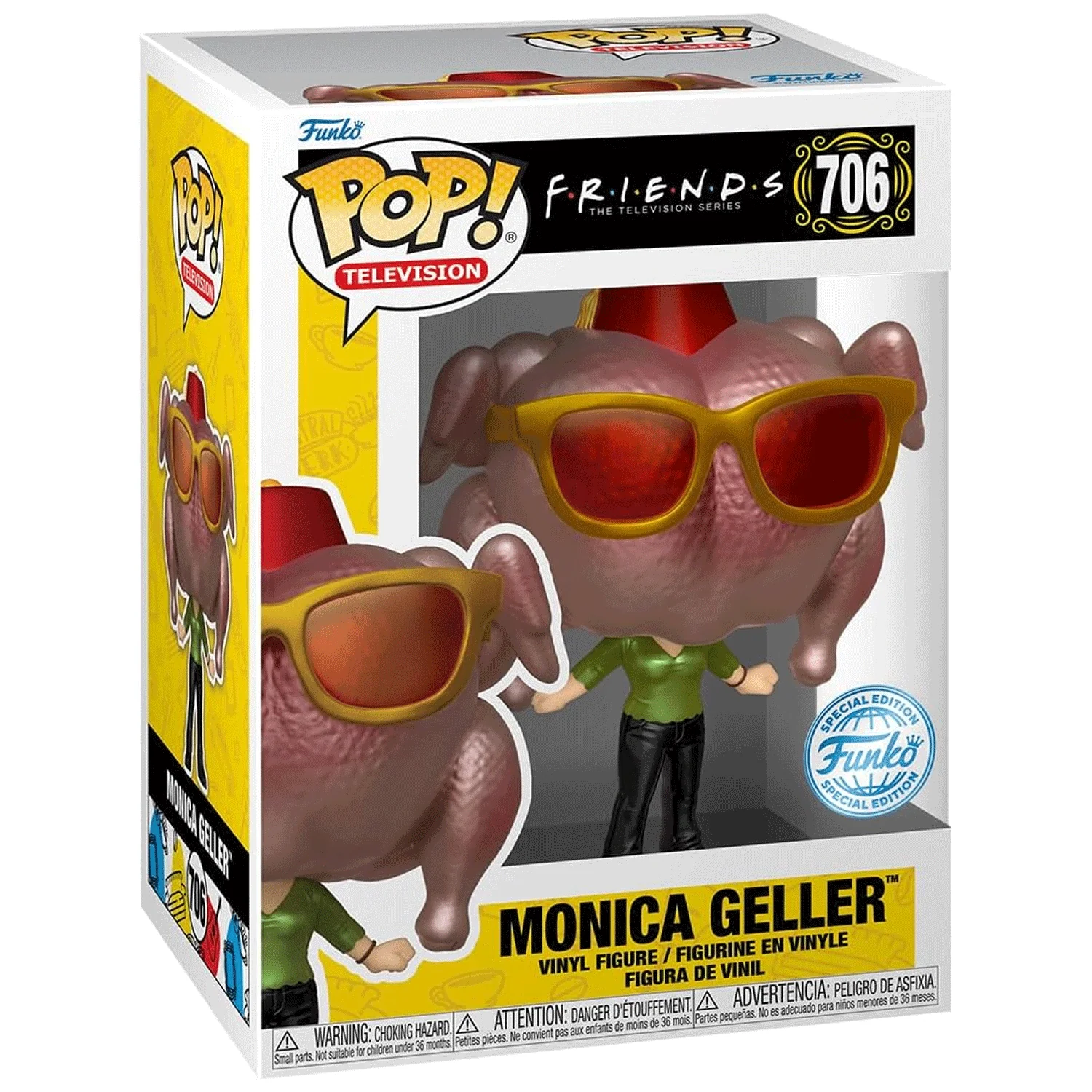 Friends Monica with Turkey Pop! Vinyl and Tee Set - Image 4