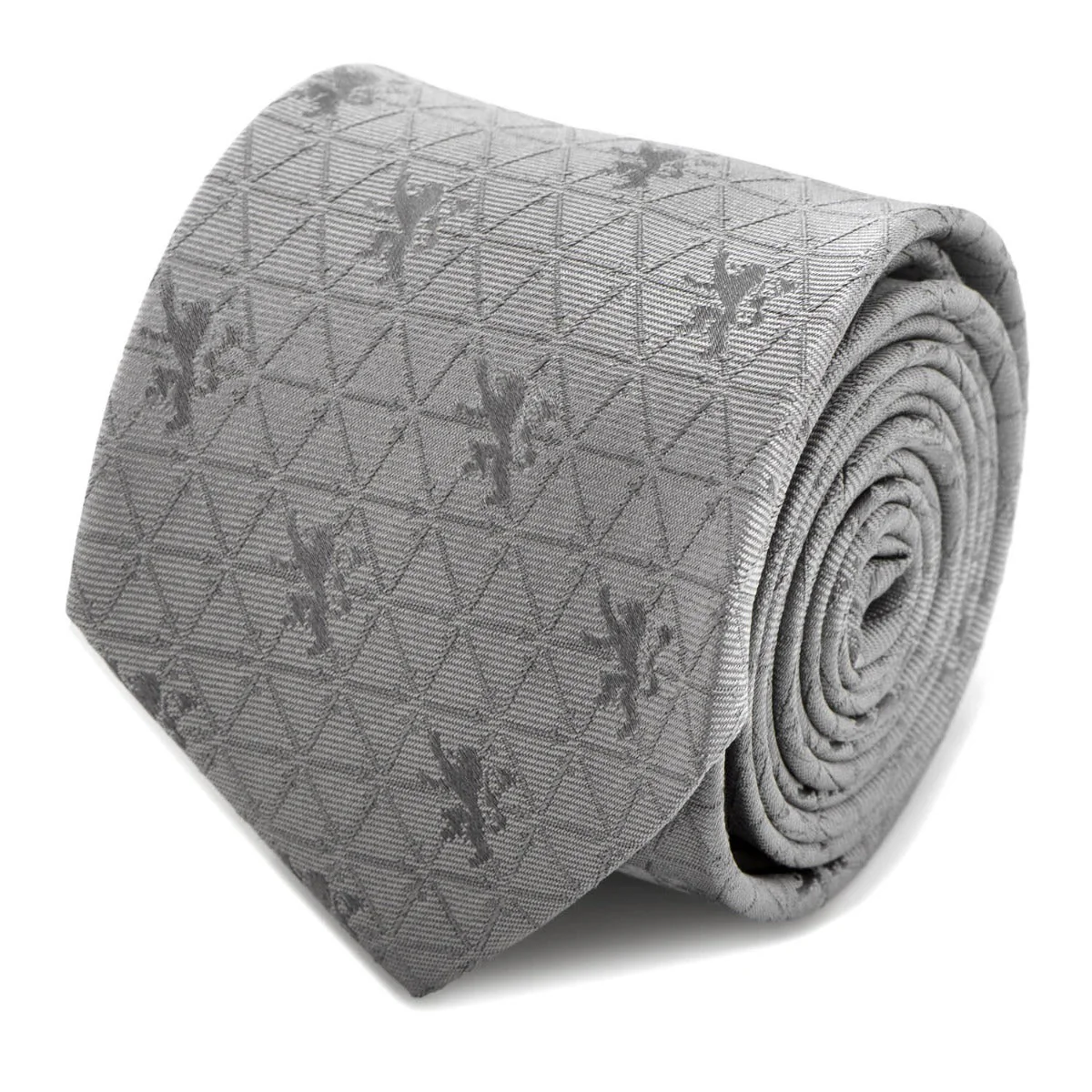 Game of Thrones House Lannister Sigil & Sword Grey Silk Tie