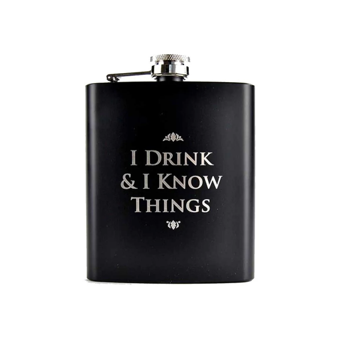Game of Thrones "I Drink and I Know Things" Hip Flask - Image 2