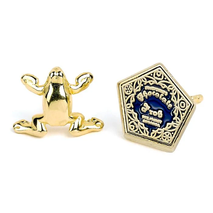 Harry Potter Chocolate Frog Gold Plated Stud Earrings - Image 2