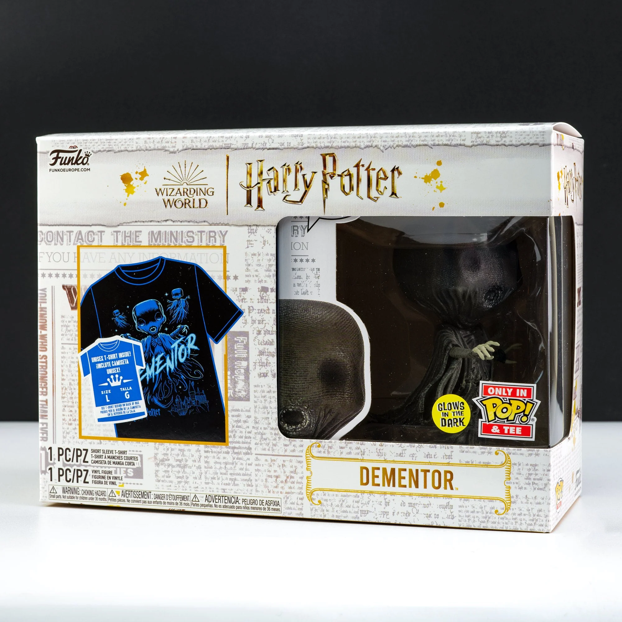 Harry Potter Dementor (Glow in the Dark) Pop! Vinyl and Tee Set - Image 2