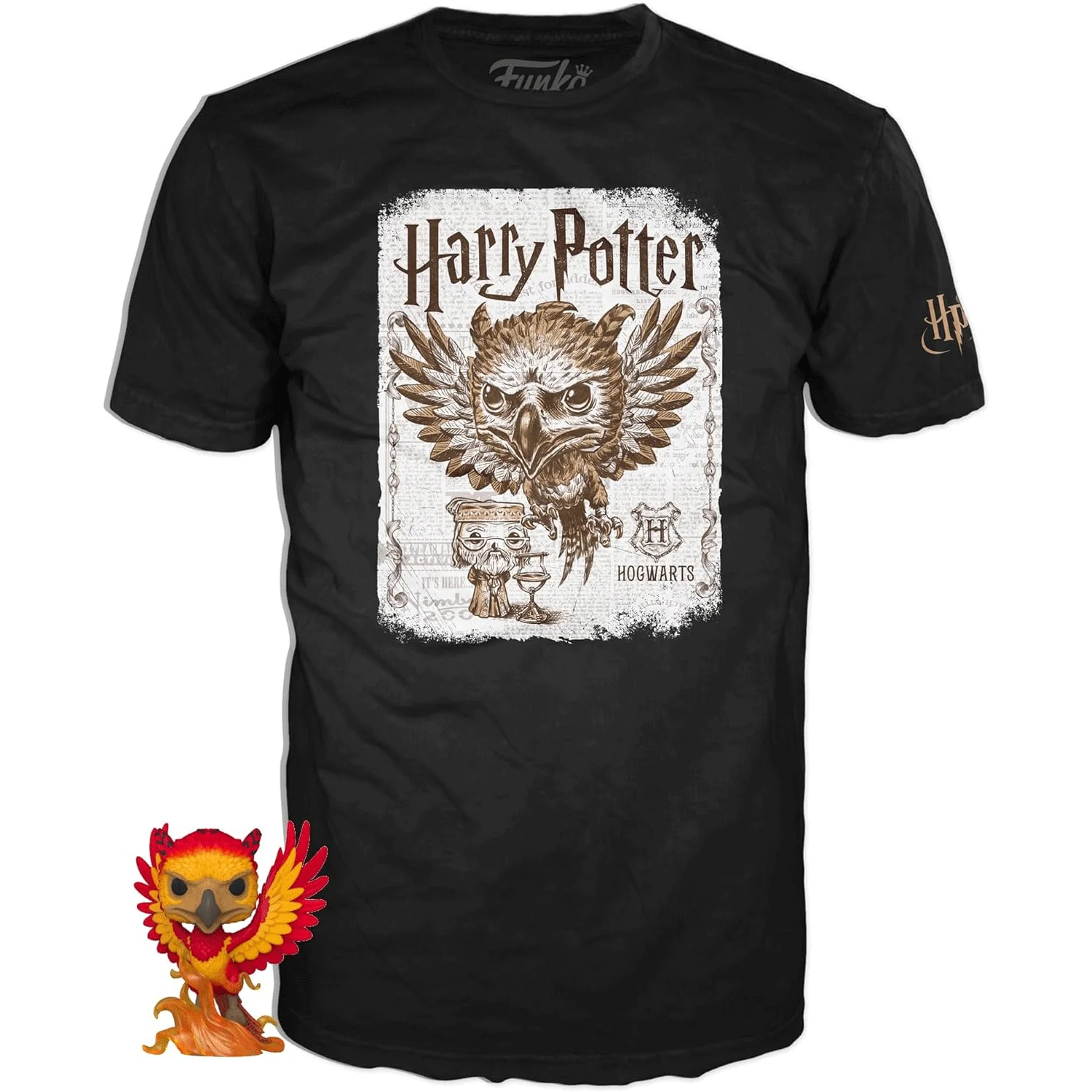Harry Potter Fawkes the Phoenix Pop! Vinyl and Tee Set - Image 3
