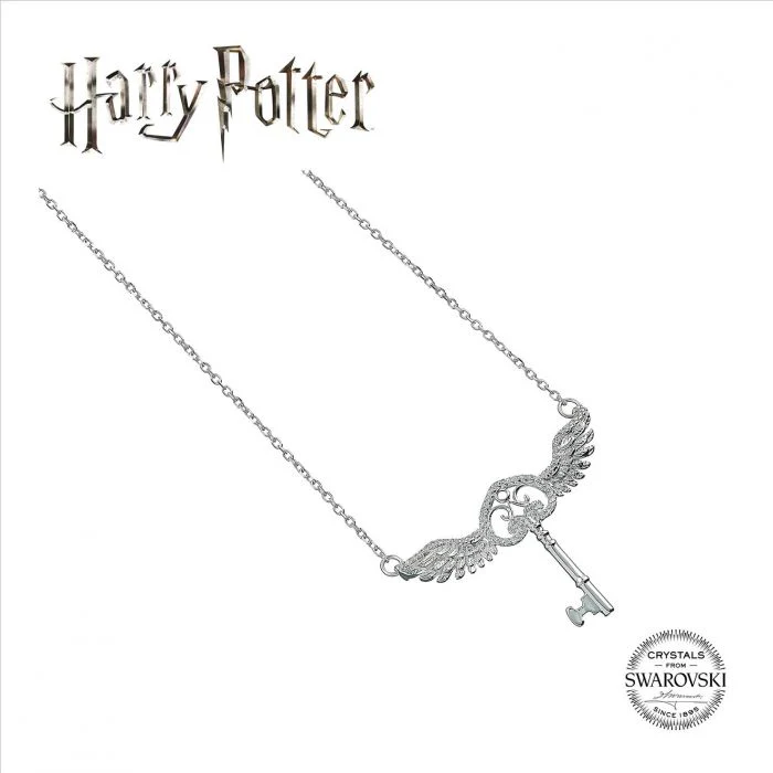 Harry Potter Flying Key with Swarovski Crystals Necklace - Image 2