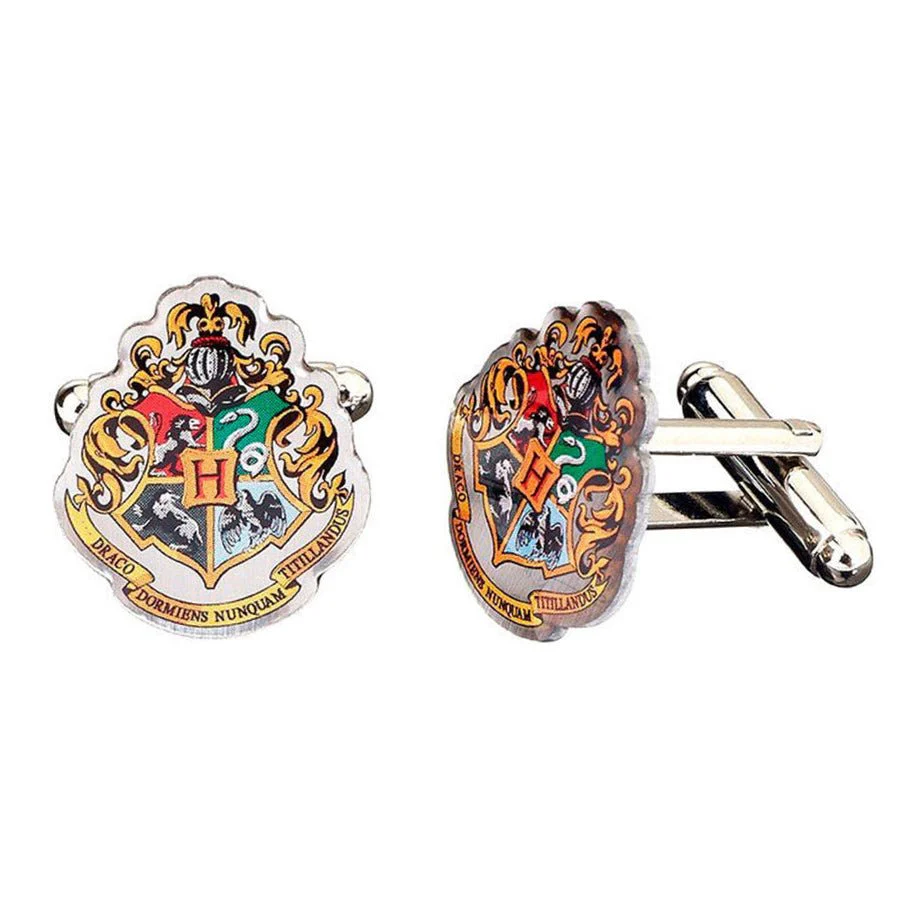 Harry Potter Hogwarts Crest Silver Plated Cufflinks