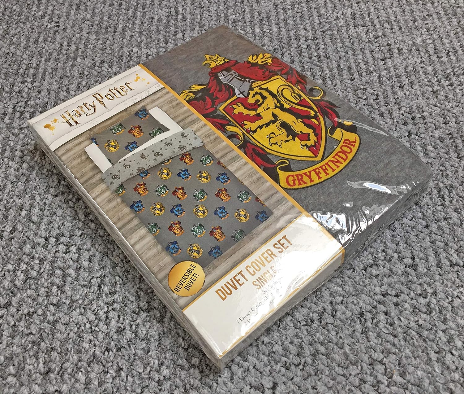Harry Potter Hogwarts House Crests Single Duvet Cover Bedding Set - Image 2
