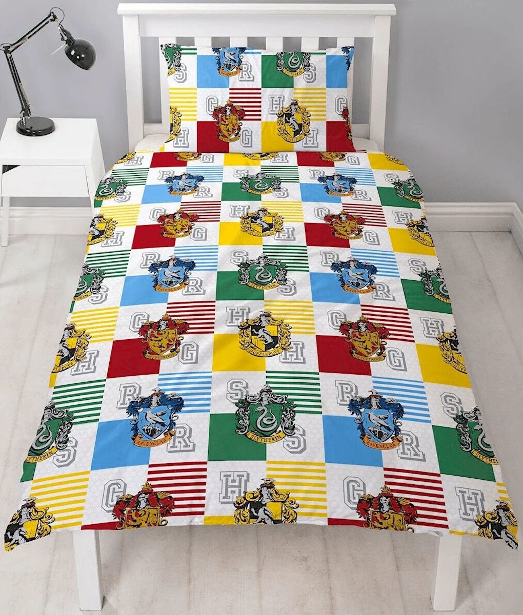 Harry Potter House Crest Reversible Single Duvet Cover Bedding Set - Image 2