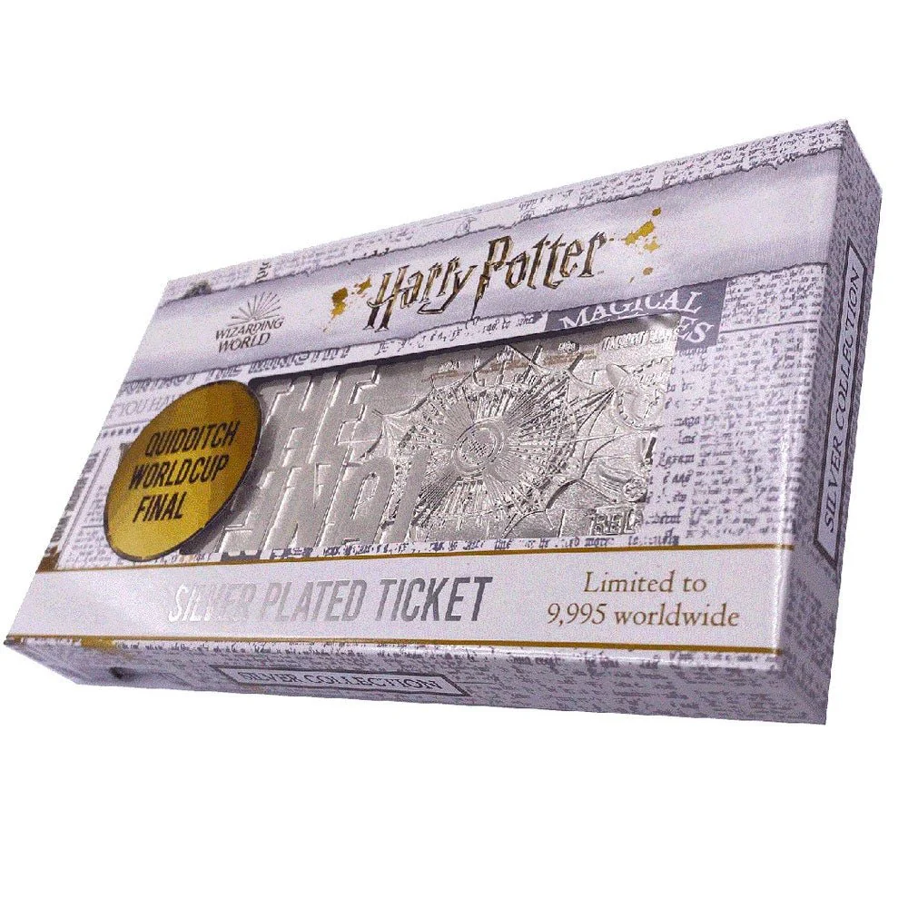 Harry Potter Quidditch World Cup Final Silver Plated Limited Edition Ticket