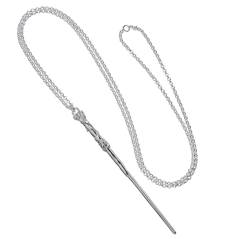 Official Harry Potter Silver Plated Wand Necklace - Image 3