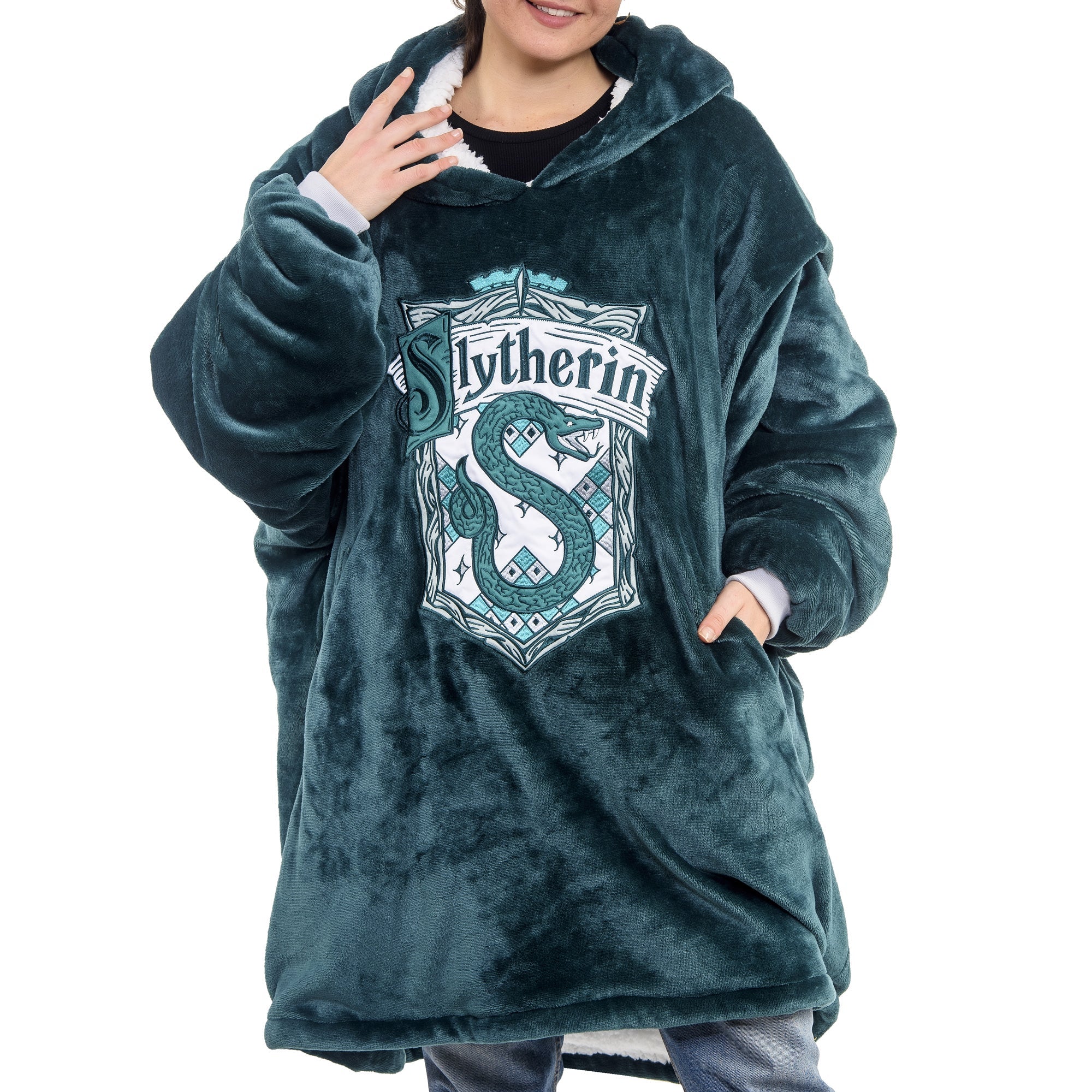 Harry Potter Slytherin Oversized Hooded Blanket