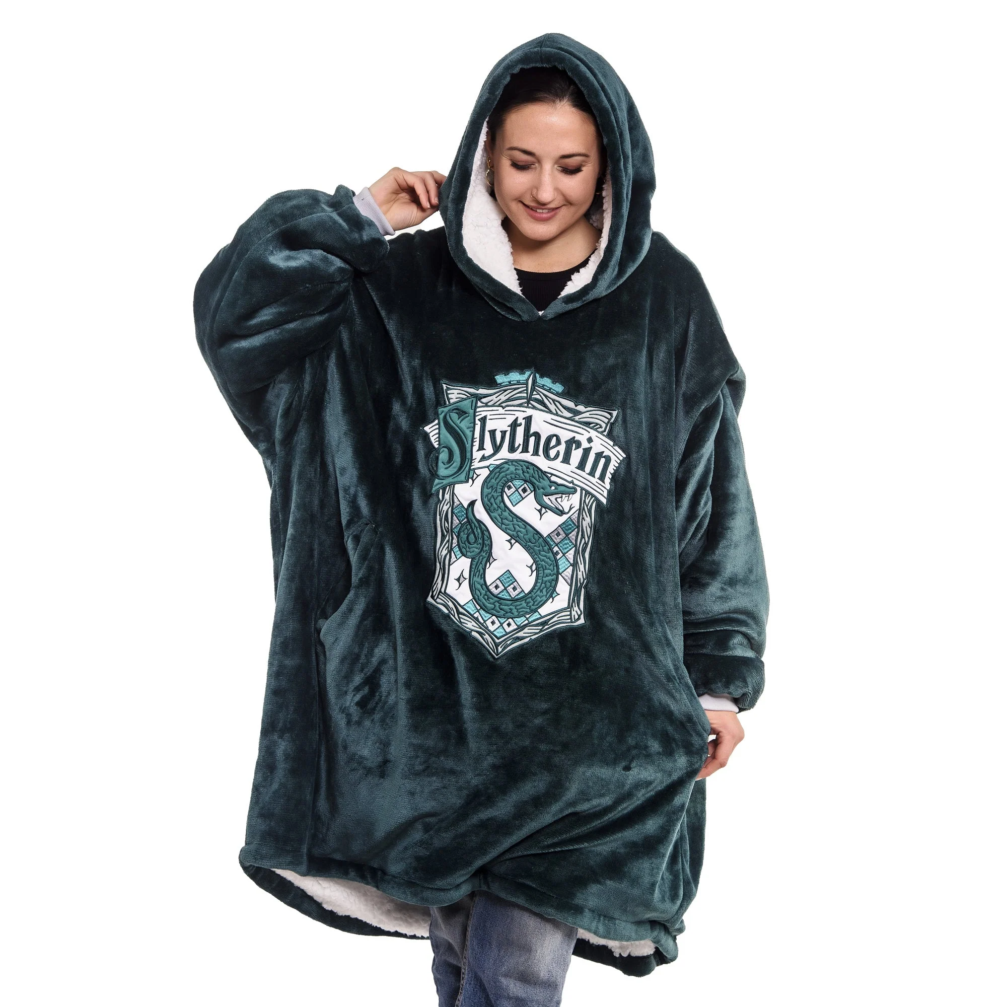 Harry Potter Slytherin Oversized Hooded Blanket - Image 2