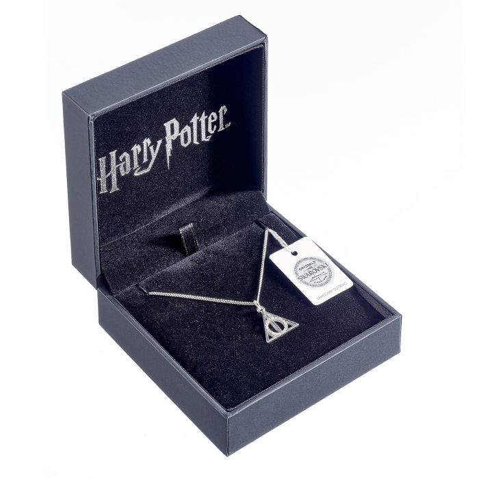 Harry Potter Sterling Silver Deathly Hallows Necklace with Swarovski Crystals - Image 3