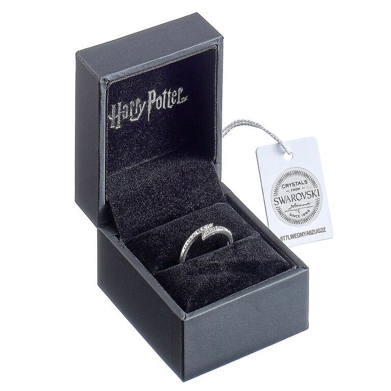 Harry Potter Sterling Silver Lightning Bolt Ring with Swarovski Crystals - Image 2