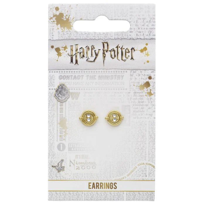 Harry Potter Time Turner Gold Plated Stud Earrings - Image 3