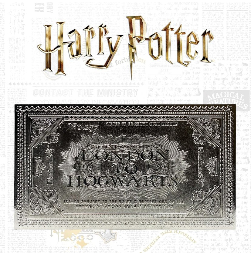 Hogwarts Express Silver Plated Limited Edition Ticket - Image 3