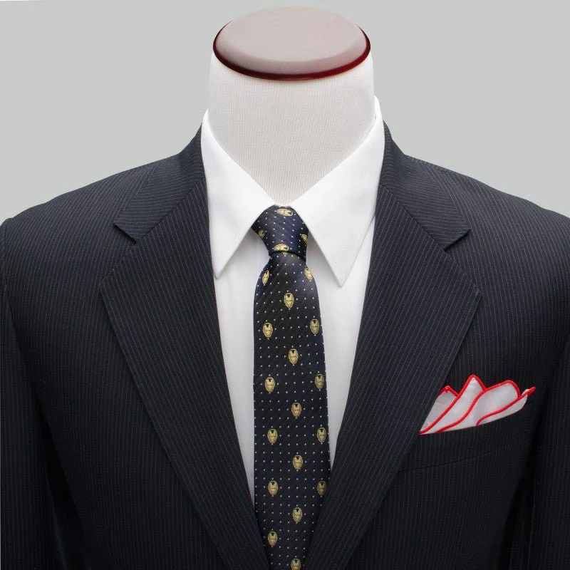 Iron Man Dot Print Silk Tie - Image 3