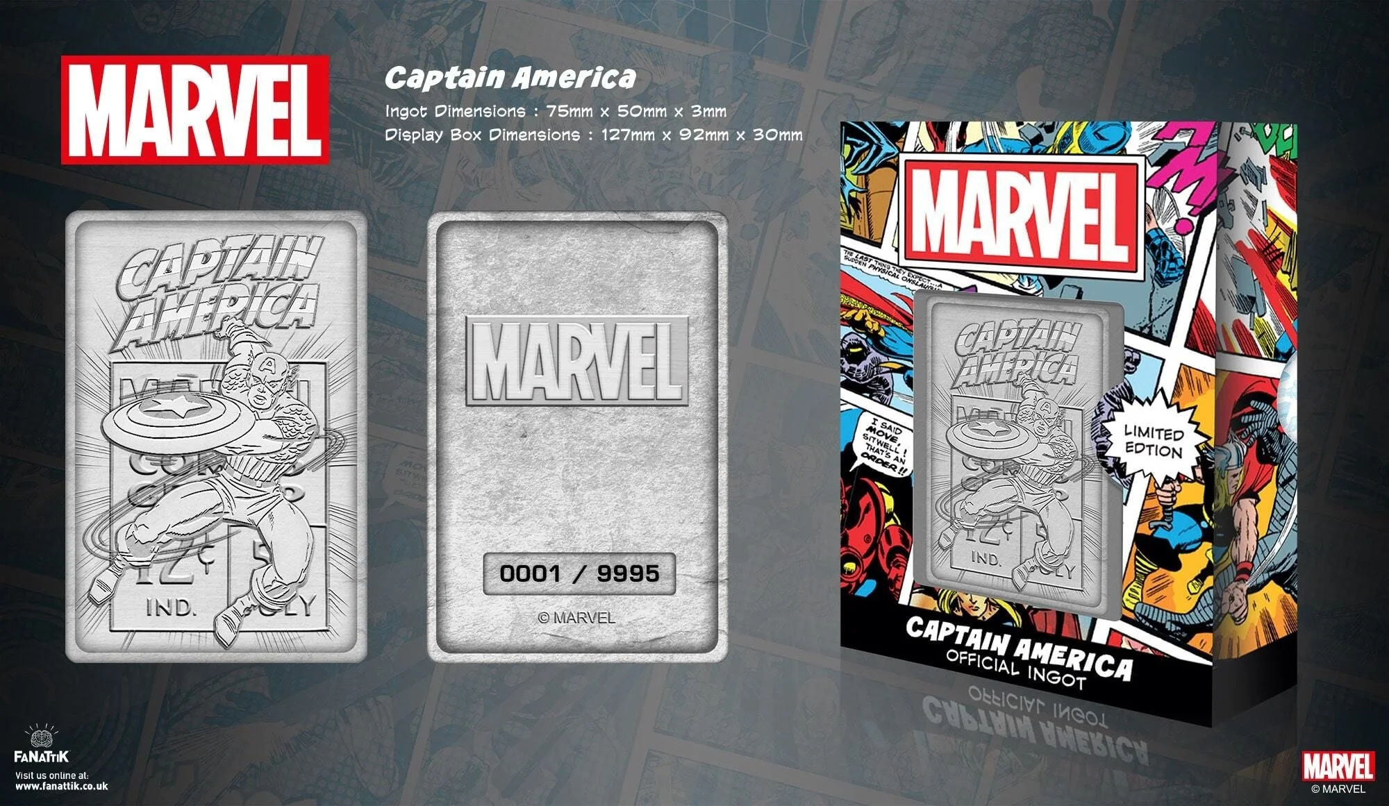 Marvel Captain America Limited Edition Ingot - Image 3