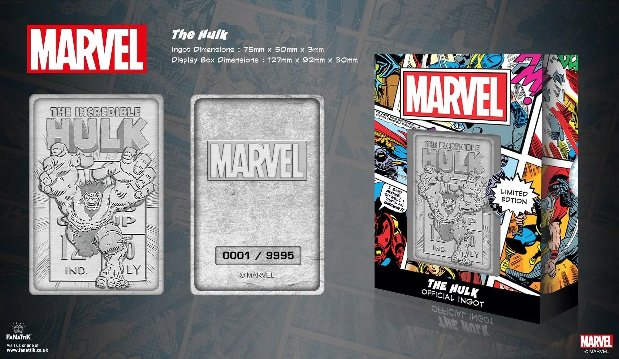Marvel The Incredible Hulk Limited Edition Ingot - Image 3