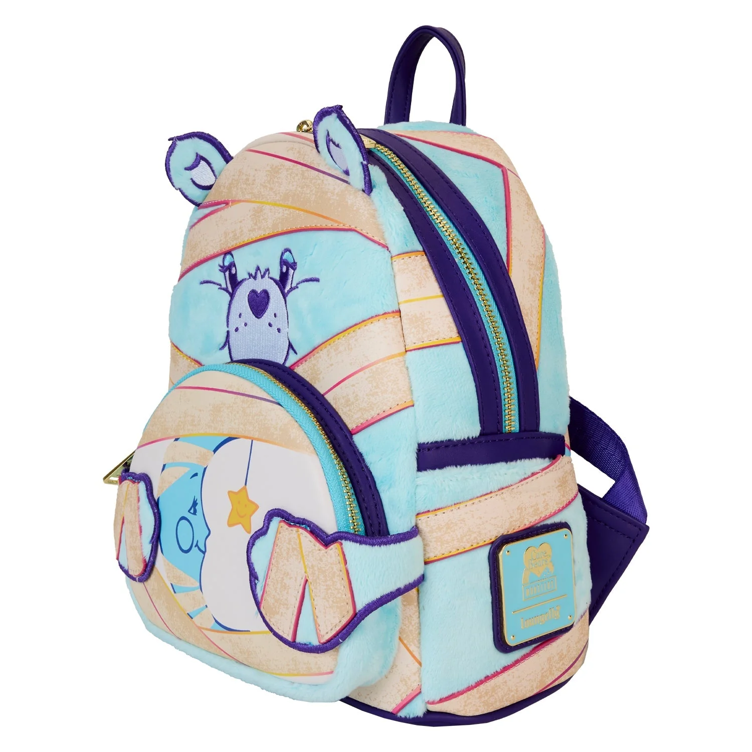 Loungefly Carebears x Universal Monsters Bedtime Bear Mummy Mini Backpack - Image 3