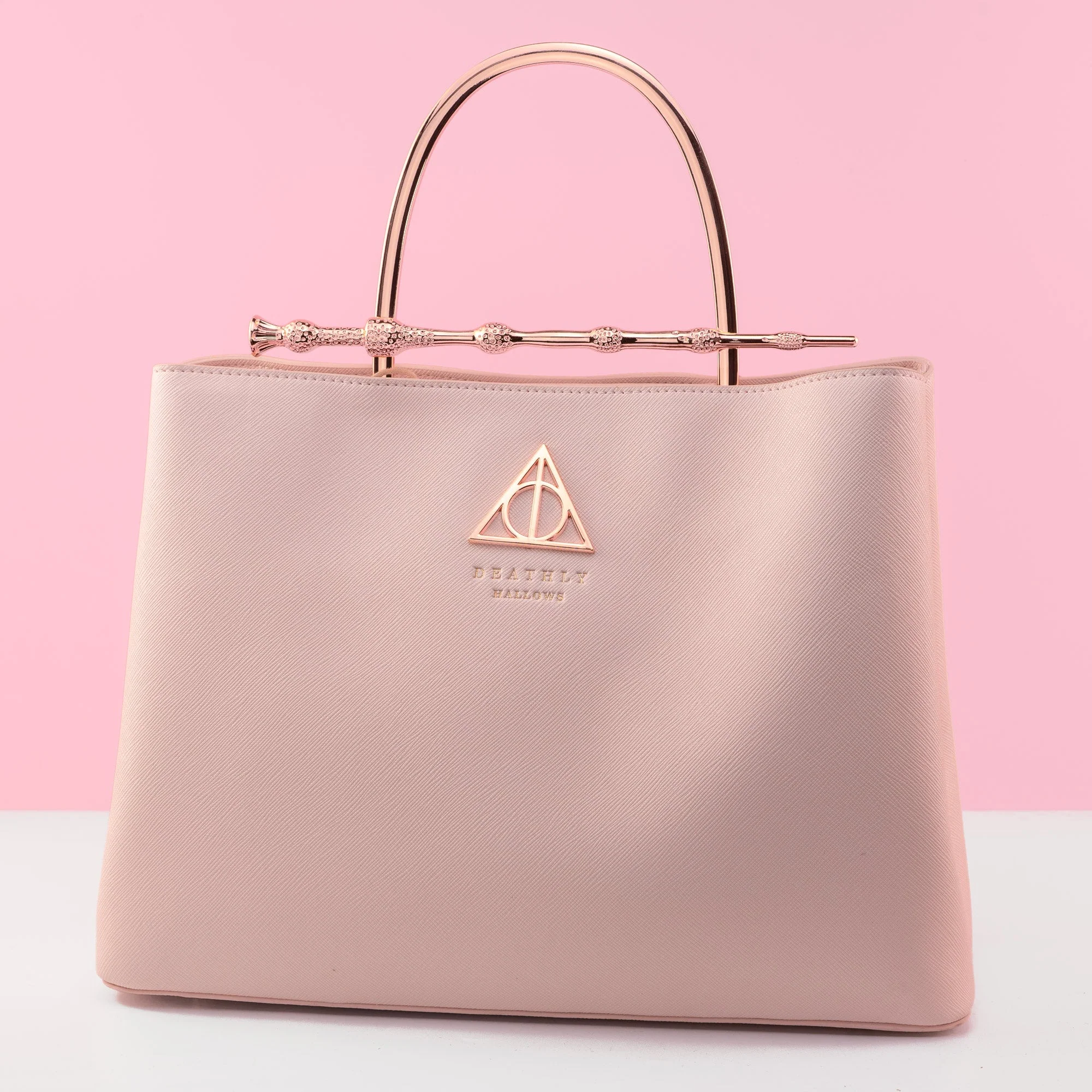 Loungefly x Harry Potter Pink Saffiano Elder Wand Crossbody Handbag