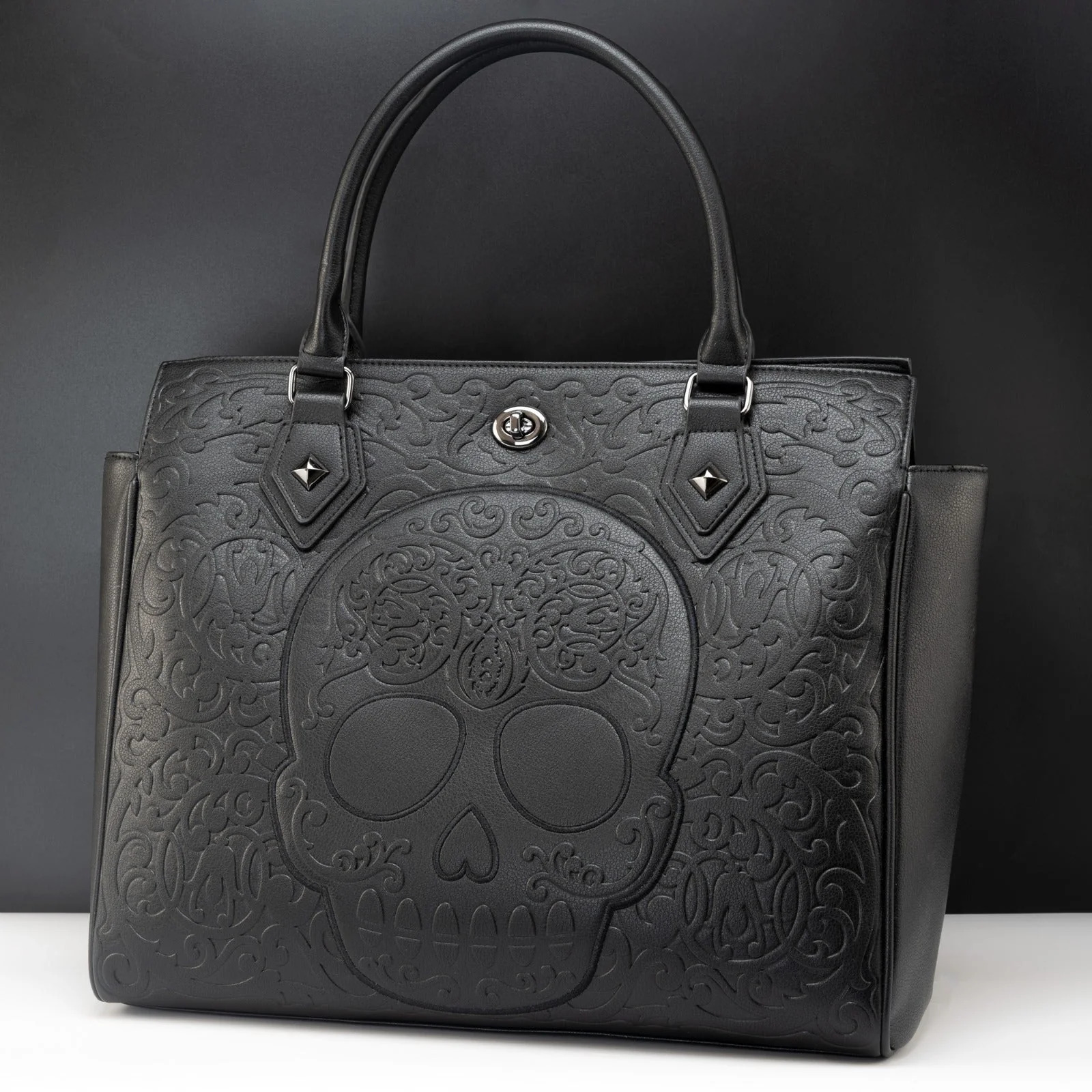 Loungefly Originals Lattice Skull Tote Bag