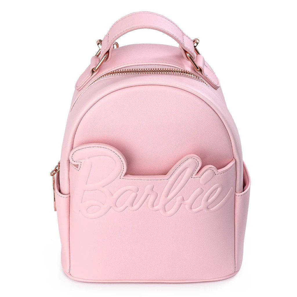 Loungefly X Barbie™ Logo Rose Gold Chain Strap Convertible Mini Backpack - Image 2